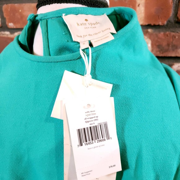 NWT Kate Spade Reilly A-line Dress in Fijigreen - Picture 6 of 6